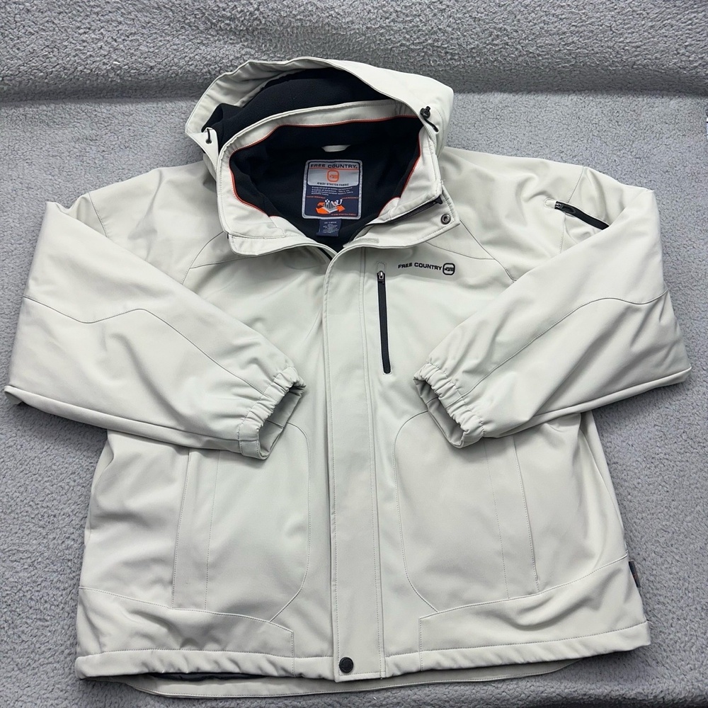 Free Country FC-7 Mens XXL 4-Way Stretch Fabric W&W Resistant Hooded Winter Coat